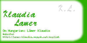 klaudia lamer business card
